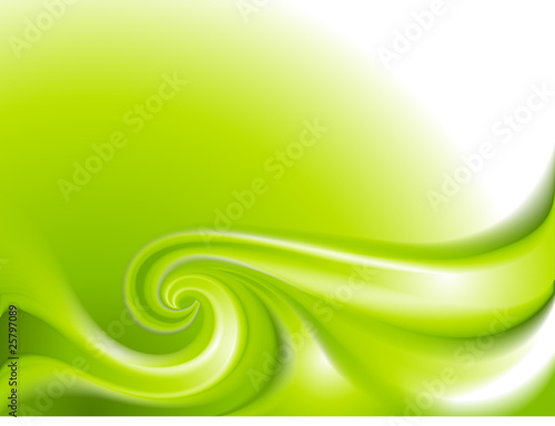 Abstract green swirl