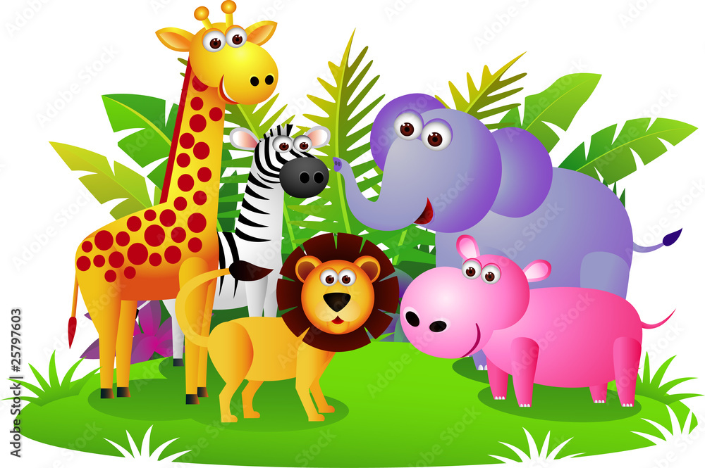 Naklejka premium Cute animal Africa