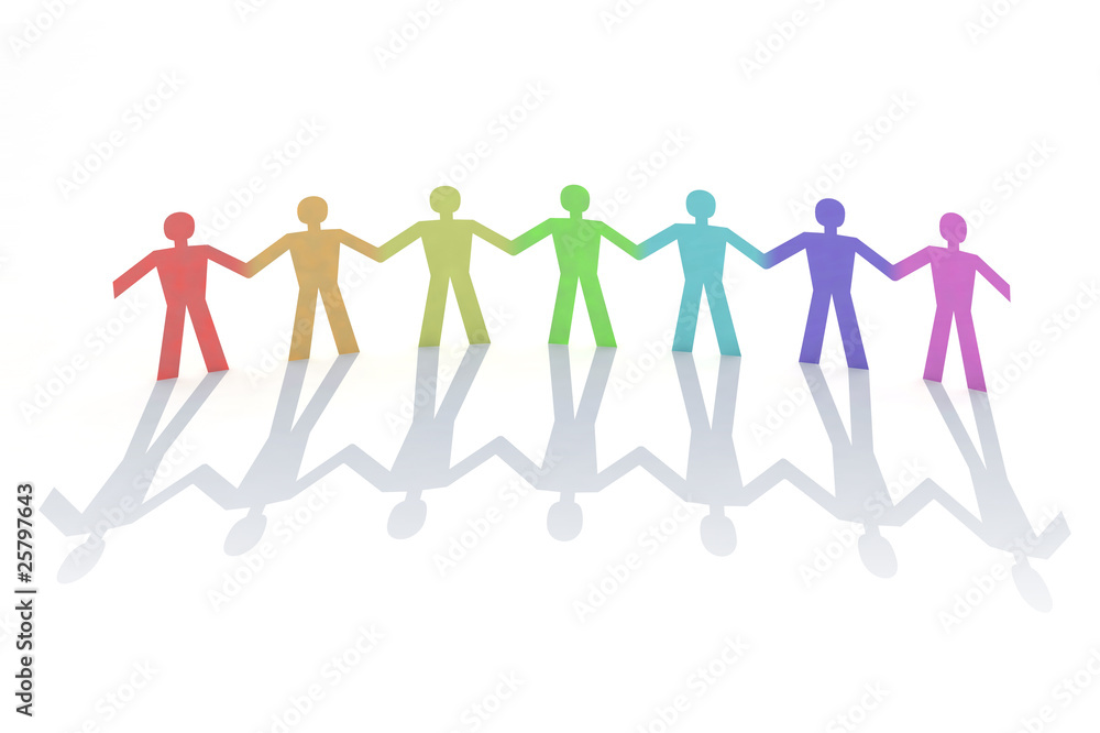 gruppo persone arcobaleno