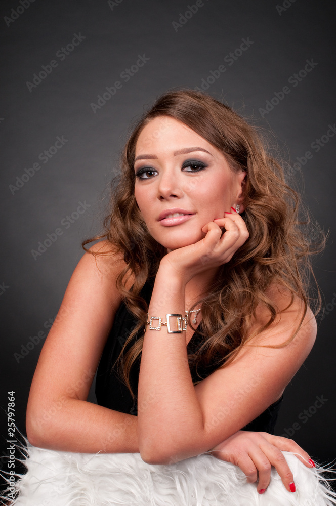 Close-up portrait of elegance glamour woman Close-up portrait of elegance glamour woman