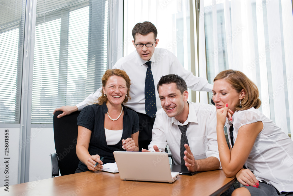 Manager with office workers on meeting Manager with office workers on meeting