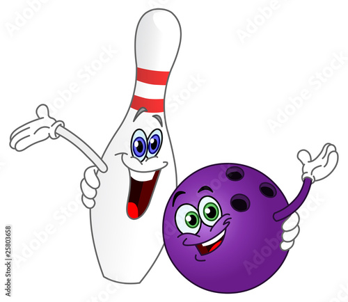 Bowling ball and pin