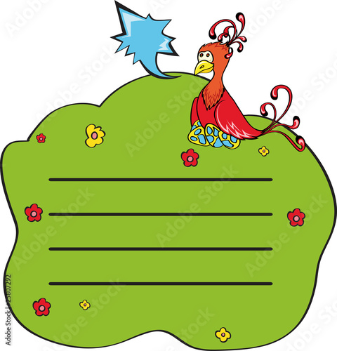 bird on grass.