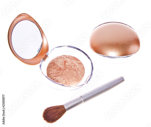 face powder isolated on the white