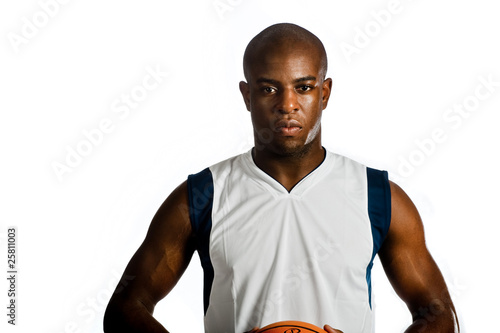 Athletic Man With Basketball