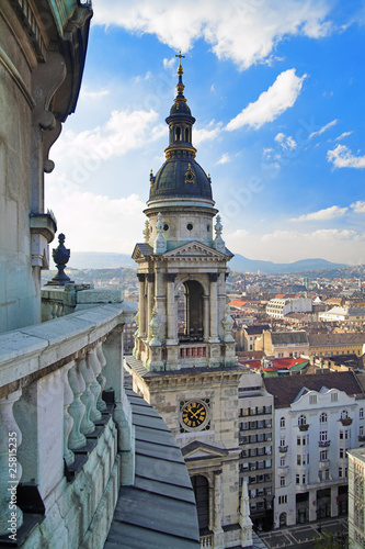Canvas Print View at Budapest from the top of St. Stephen Basilica