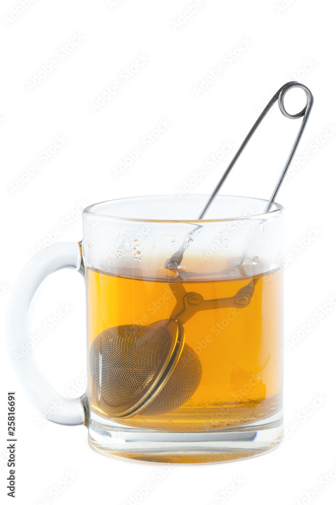 tea strainer in cup tea strainer in cup