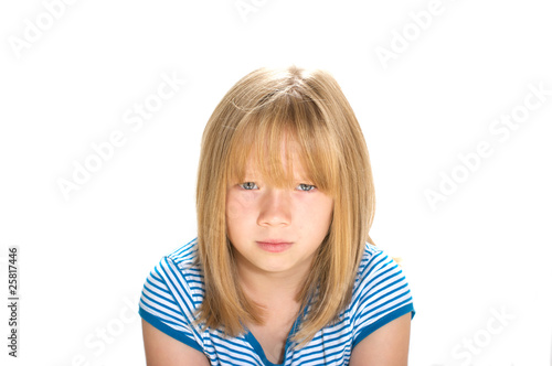 Angry blond girl