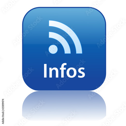 Bouton Web INFOS (informations actualités rss en ligne tv radio)