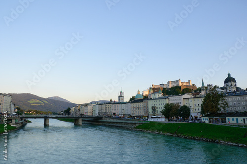 Salzburg in the twilight, Austria