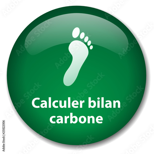 Bouton CALCULER BILAN CARBONE (empreinte écologie dioxyde CO2)
