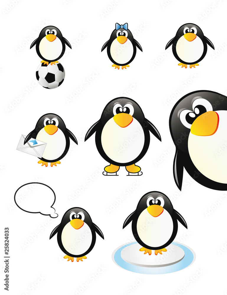 Obraz premium set of penguins
