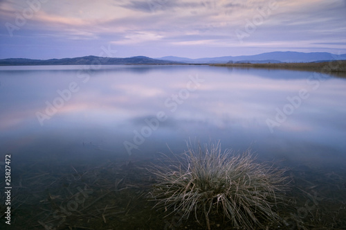 lake at evening after sunse...