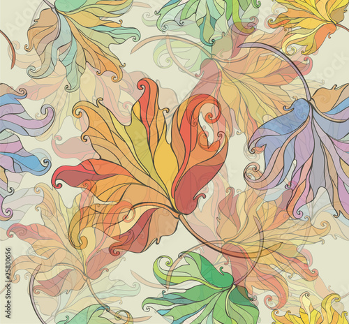 transparent autumnal seamless background