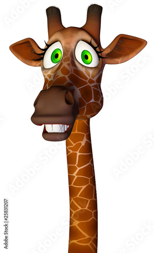 Photography giraffe cartoon scary close up