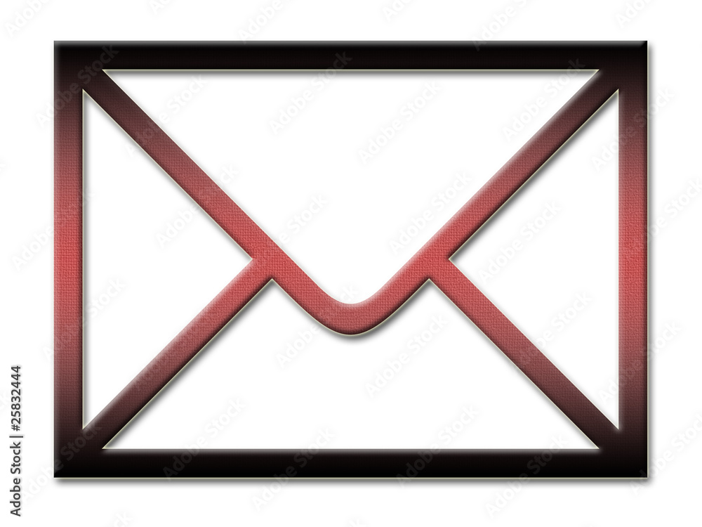 Red envelope icon isolated on white background Red envelope icon isolated on white background