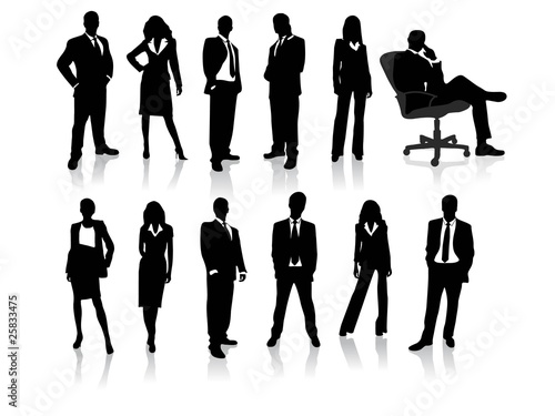 business people silhouettes