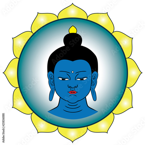 vector blue medicine buddha