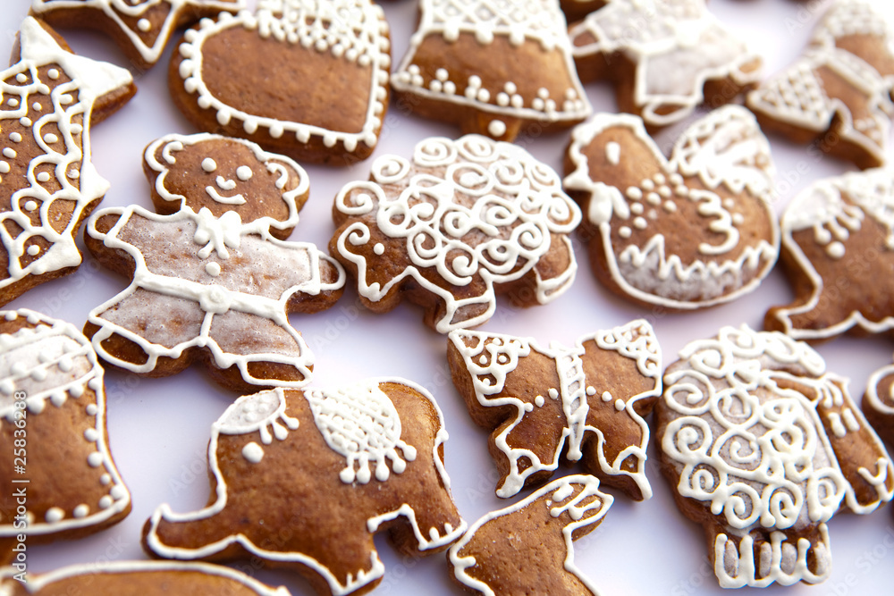 Lebkuchen in verschiedenen Motiven