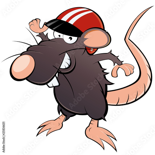 ratte cartoon lustig helm