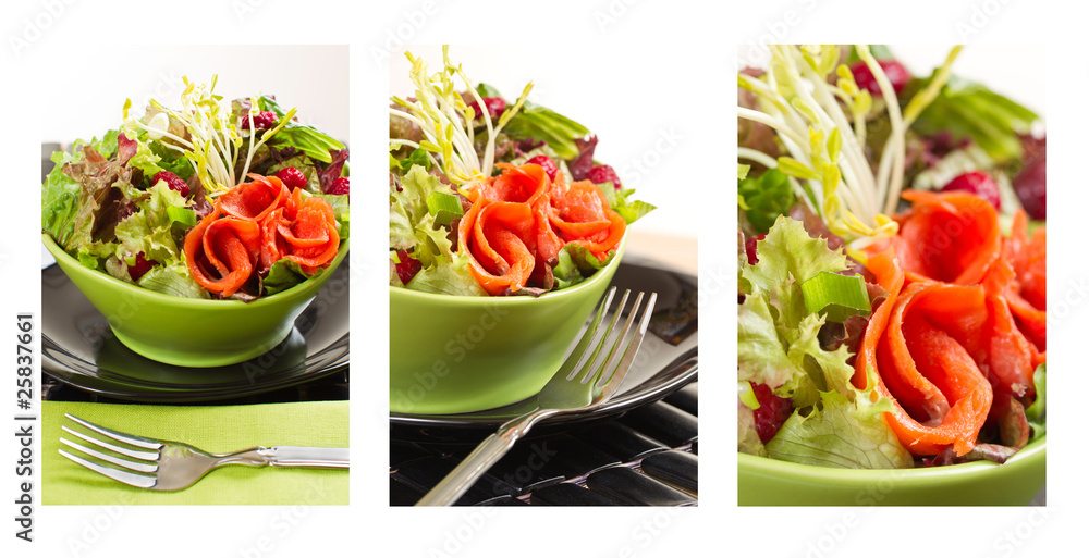 composition smoked salmon salad composition smoked salmon salad