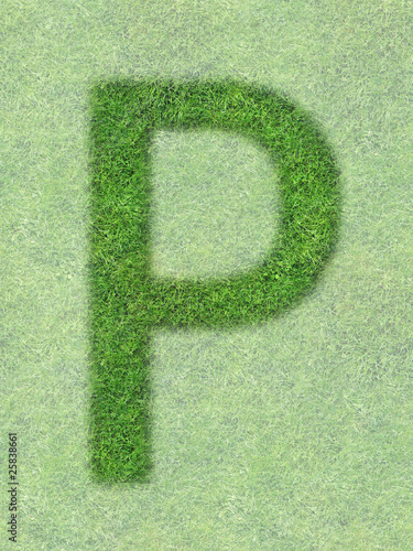 green grass letter
