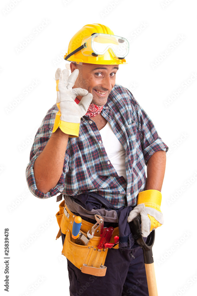 Happy construction worker Happy construction worker