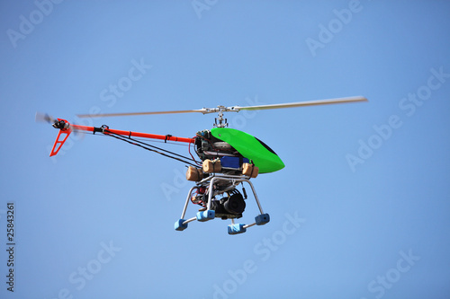 Helicopter - Radio control model with mounted camera