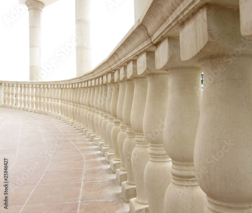 Fotografie White ballustrade