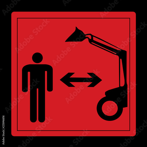 warning sign - keep distance from dredge