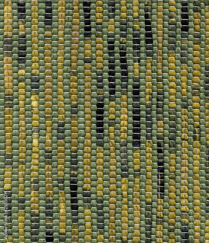 Green striped rug, detail