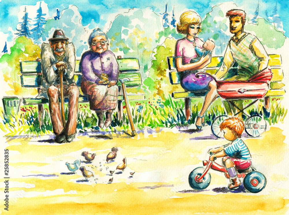 Family in park Family in park