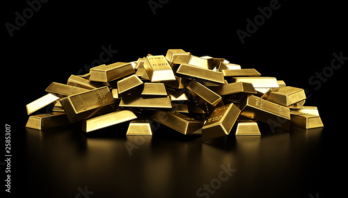 Pile of gold bars