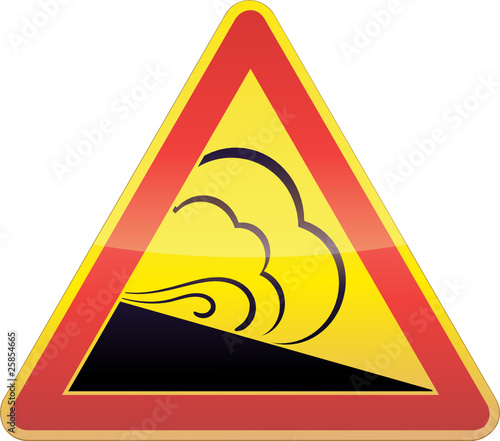 Panneau de danger temporaire avalanche (détouré)