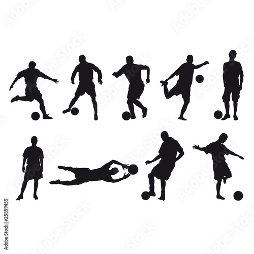 Silhouettes de footballeurs