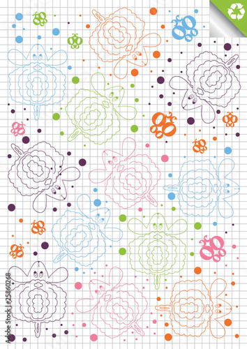 Sheep vector background