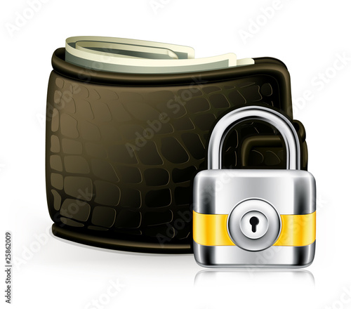 Lock and wallet