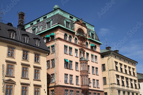 Stockholm - old tenements at Gamla Stan