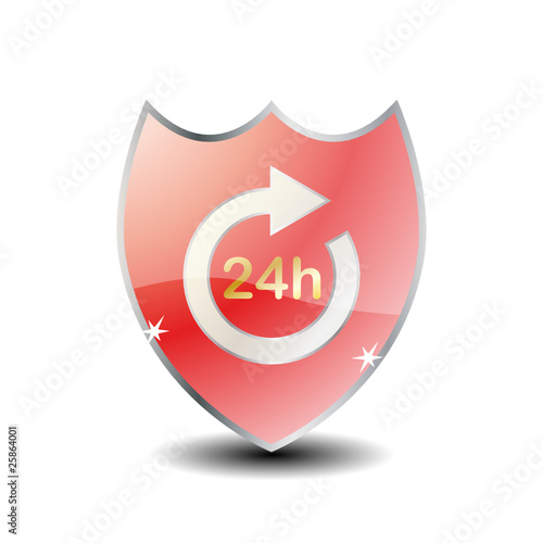 24h Service Button - Vektor