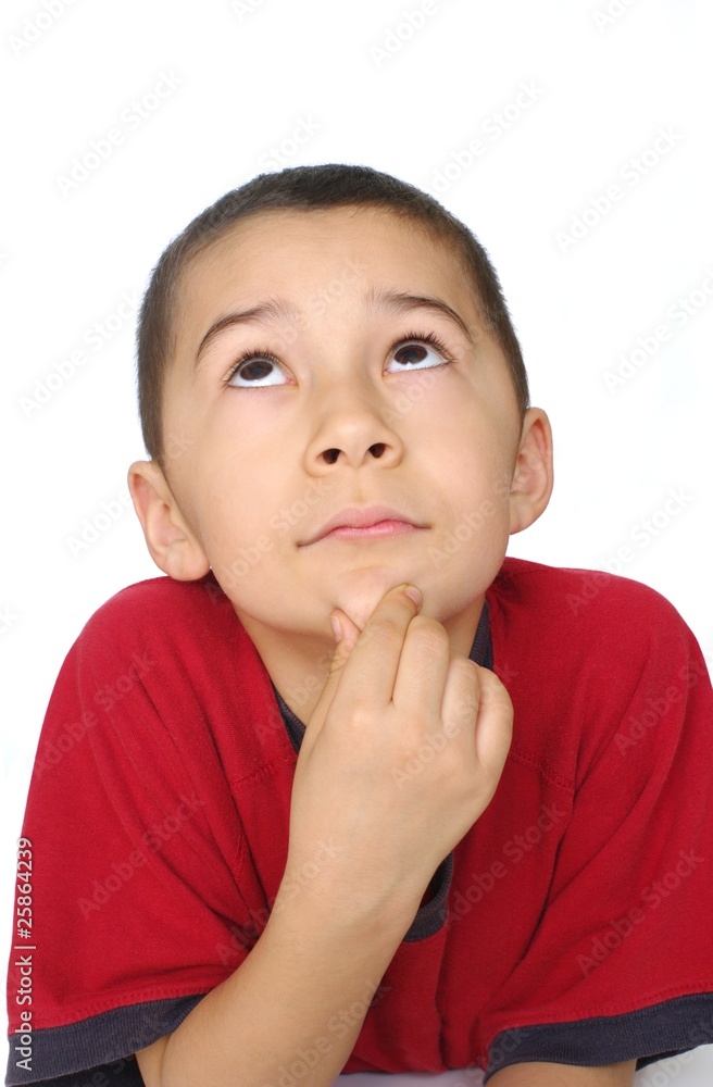 Child thinking looking up Child thinking looking up