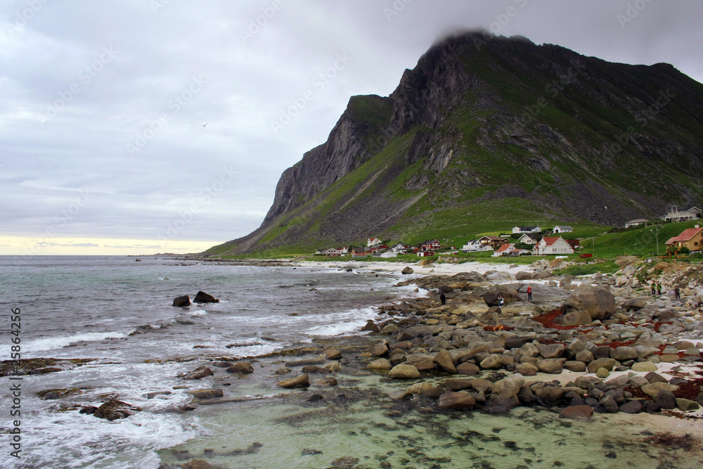 Plaża w Norwegii - obrazy, fototapety, plakaty 