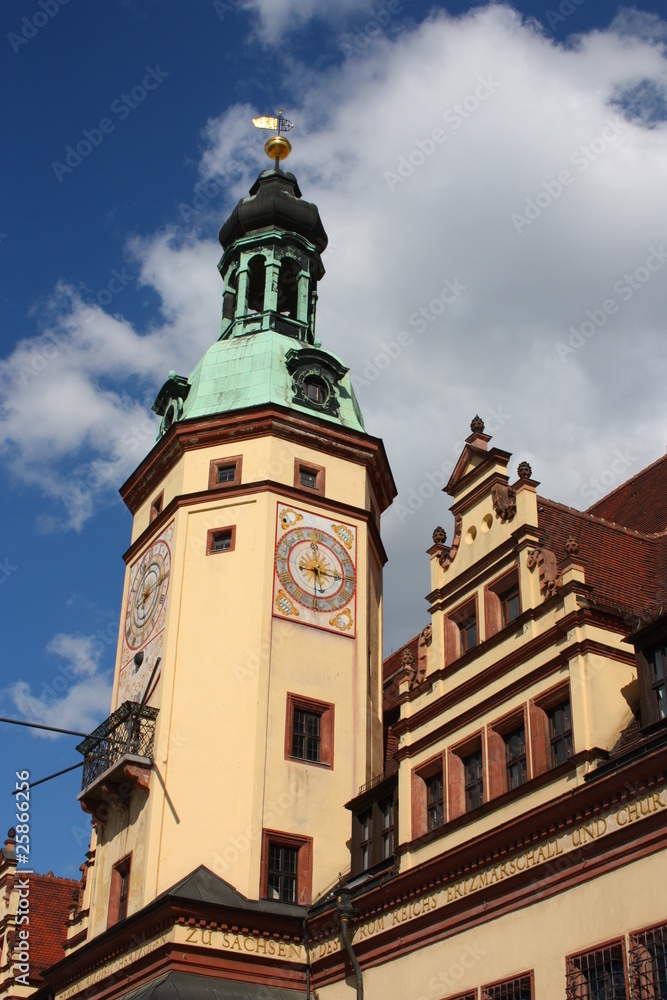 Obraz premium detail altes rathaus leipzig