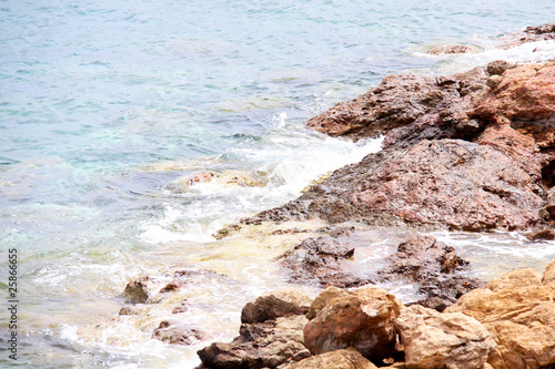 Waves on the Greek seashore