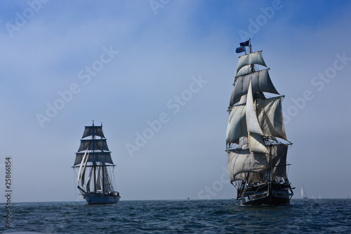 Sailing ship at Sea