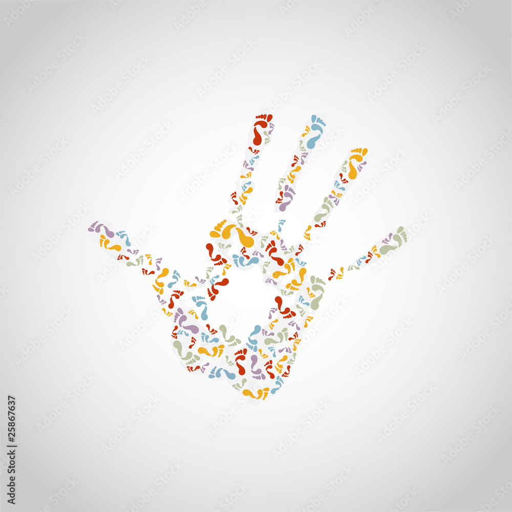 abstract hand, vector illustration abstract hand, vector illustration