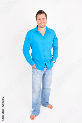 Man in Blue Shirt