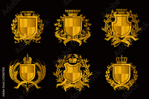 Shields and patterns, checkered