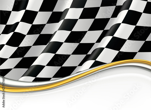 Checkered Flag, vector background