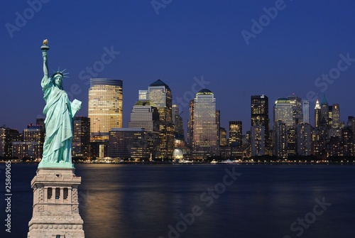 Statue of Liberty and New York City Skyline © SeanPavonePhoto
