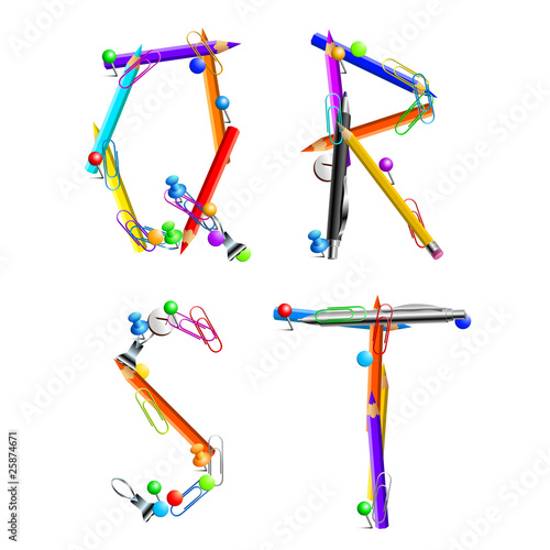 alphabet office QRST